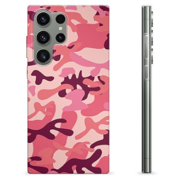 Capa de TPU - Samsung Galaxy S23 Ultra 5G - Camuflagem Rosa
