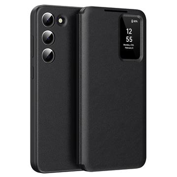 Capa Flip Samsung Galaxy S23+ Smart Clear View com ranhura para cartão - Preto