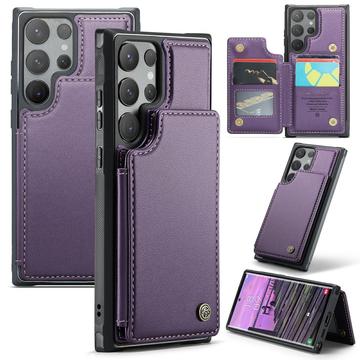 Capa Caseme C22 para Samsung Galaxy S24 Ultra Carteira para cartões RFID - Roxo