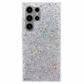 Capa de TPU Glitter Flakes para Samsung Galaxy S24 Ultra - Prateado