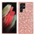 Capa Híbrida Glitter Series para Samsung Galaxy S24 Ultra - Cor-de-Rosa Dourado