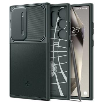 Capa Spigen Optik Armor para Samsung Galaxy S24 Ultra - Verde Escuro