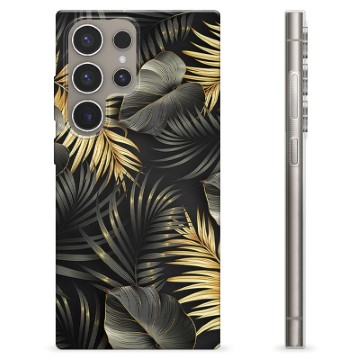 Capa de TPU - Samsung Galaxy S24 Ultra - Folhas Douradas