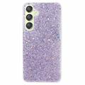 Capa de TPU Glitter Flakes para Samsung Galaxy S24+ - Púrpura