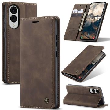 Bolsa Tipo Carteira Caseme 013 Series para Samsung Galaxy S25 Edge - Café