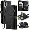 Bolsa Tipo Carteira Caseme C30 Multifuncional para Samsung Galaxy S25 Edge - Preto