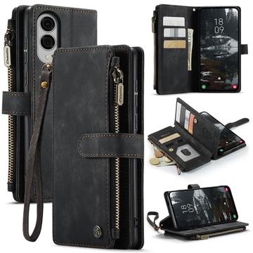 Bolsa Tipo Carteira Caseme C30 Multifuncional para Samsung Galaxy S25 Edge - Preto
