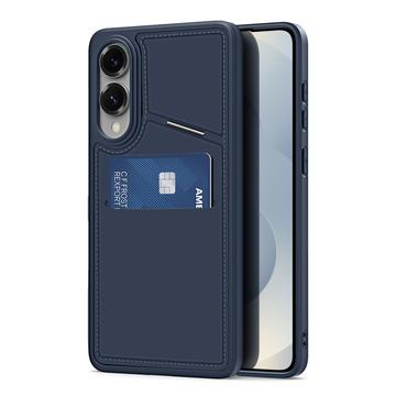 Capa magnética para Samsung Galaxy S25 Edge Dux Ducis Rafi II com suporte e ranhuras para cartões - Azul