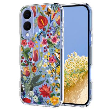 Capa em TPU com padrão floral para Samsung Galaxy S25 Edge - Lírios