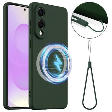 Capa de silicone líquido para Samsung Galaxy S25 Edge - Compatível com MagSafe