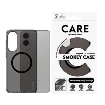 Capa PanzerGlass Care Smokey Urban Combat para Samsung Galaxy S25 Edge - Compatível com MagSafe - Preto transparente