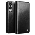 Capa de Pele Tipo Carteira Qialino Classic para Samsung Galaxy S25 Edge - Preto