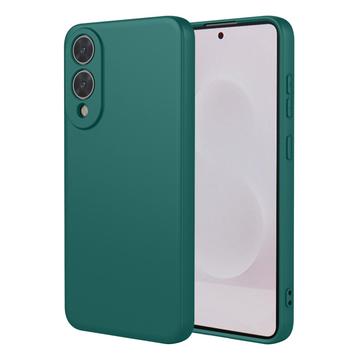 Capa de silicone à prova de choque para Samsung Galaxy S25 Edge - Verde escuro