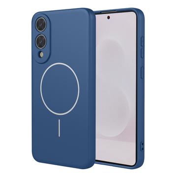 Capa de silicone para Samsung Galaxy S25 Edge - Compatível com MagSafe - Azul