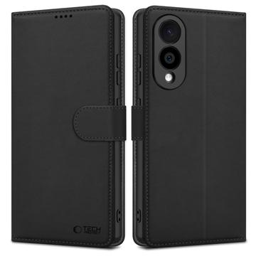 Capa para carteira Tech-Protect com íman e suporte para Samsung Galaxy S25 Edge - Preto