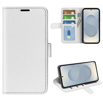 Capa tipo carteira com fecho magnético para Samsung Galaxy S25 Edge - Branco
