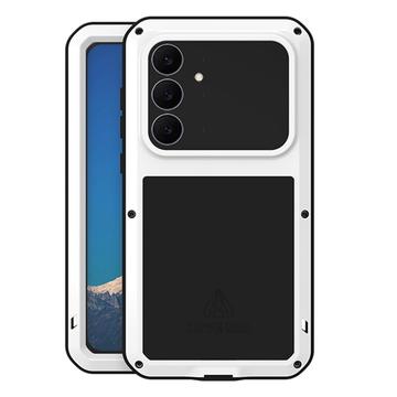 Capa híbrida para Samsung Galaxy S25 FE Love Mei Powerful - Branco