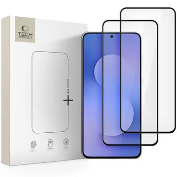 Protetor de ecrã de vidro temperado Samsung Galaxy S25 FE Tech-Protect Glass Fit+ - 2 unid. - Preto