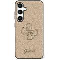Capa Guess Fixed Glitter 4G Metal Logo para Samsung Galaxy S25 - Dourado