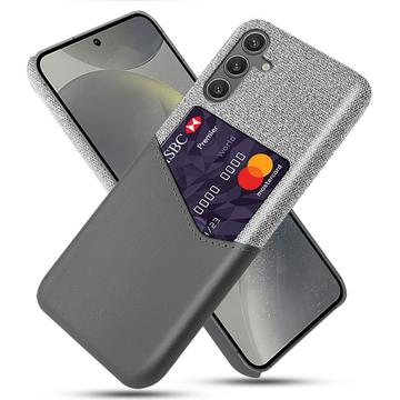 Capa com Porta-Cartões KSQ para Samsung Galaxy S25 - Cinzento
