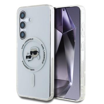 Capa Samsung Galaxy S25 Karl Lagerfeld IML Karl&Choupette Heads - Compatível com MagSafe - Transparente