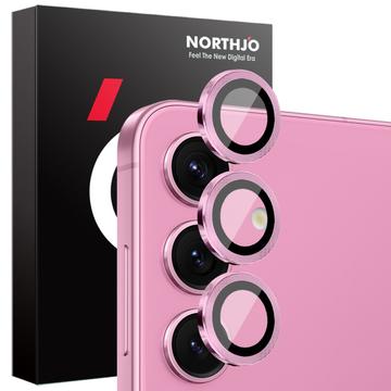 Conjunto de proteção da lente da câmara Samsung Galaxy S25 Northjo - Rosa