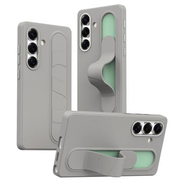 Capa híbrida Smart para Samsung Galaxy S25/S24 com pega de pé - Cinzento titânio