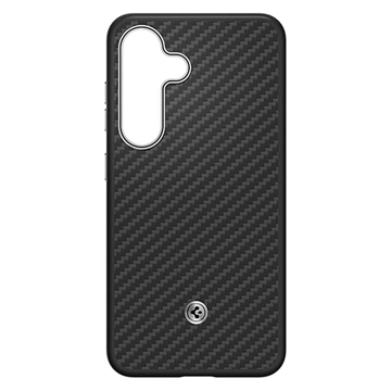 Capa Samsung Galaxy S25 Spigen Enzo Aramid GP-FPS931PGABW - Preto / Prata