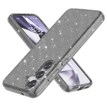 Capa Híbrida Stylish Glitter Series para Samsung Galaxy S25 - Preto