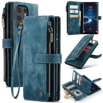 Bolsa Tipo Carteira Caseme C30 Multifuncional para Samsung Galaxy S25 Ultra - Azul