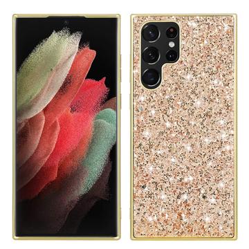 Capa Híbrida Glitter Series para Samsung Galaxy S25 Ultra - Dourado