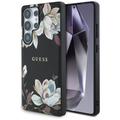 Capa para Samsung Galaxy S25 Ultra Guess Grained Printed Flower Pattern - Compatível com MagSafe - Preto