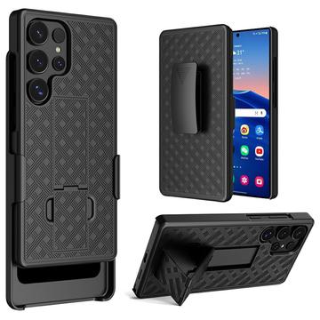 Capa Híbrida Tipo Coldre para Samsung Galaxy S25 Ultra - Cinzento