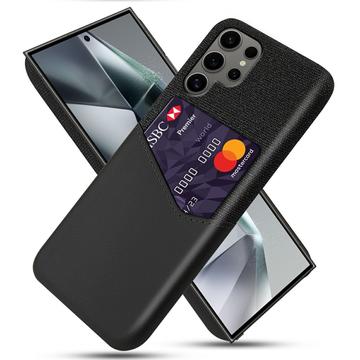 Capa com Porta-Cartões KSQ para Samsung Galaxy S25 Ultra - Preto