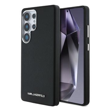 Capa para Samsung Galaxy S25 Ultra Karl Lagerfeld Saffiano Metal Logo - Preto
