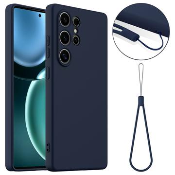 Capa de silicone líquido para Samsung Galaxy S25 Ultra - Compatível com MagSafe - Azul Escuro