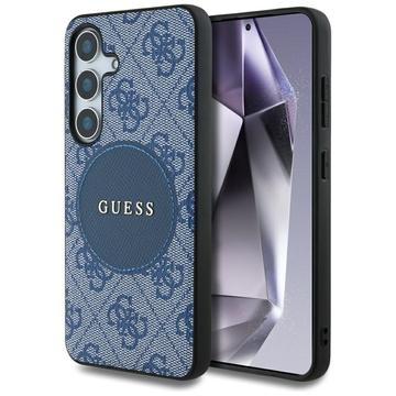 Capa Samsung Galaxy S25+ Guess 4G Round Patch Classic Logo - Compatível com MagSafe - Azul