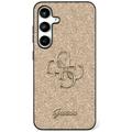 Capa Guess Fixed Glitter 4G Metal Logo para Samsung Galaxy S25+ - Dourado