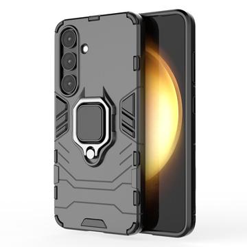 Capa Híbrida com Suporte de Anel para Samsung Galaxy S25+ - Preto