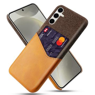 Capa com Porta-Cartões KSQ para Samsung Galaxy S25+ - Cor-de-Laranja