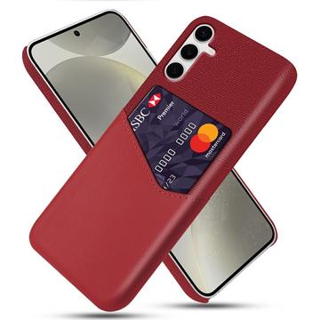 Capa com Porta-Cartões KSQ para Samsung Galaxy S25+ - Vermelho