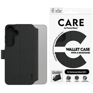 Capa tipo carteira com suporte Samsung Galaxy S25+ PanzerGlass Capa Feature - Preto