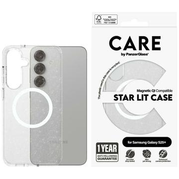 Capa PanzerGlass Care Star Lit para Samsung Galaxy S25+ - Compatível com MagSafe - Branco transparente
