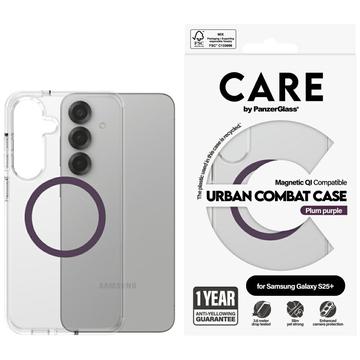 Capa PanzerGlass Care Urban Combat para Samsung Galaxy S25+ - Compatível com MagSafe - Roxo Ameixa