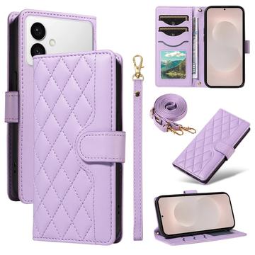 Capa de carteira acolchoada luxuosa para Samsung Galaxy S26 Edge