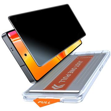 Samsung Galaxy S26 Ultra Torras GlassGo Privacy Protetor de ecrã de vidro temperado com moldura de alinhamento automático