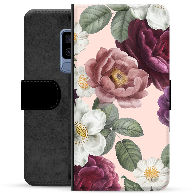 Bolsa tipo Carteira para Samsung Galaxy S9+  - Flores Românticas