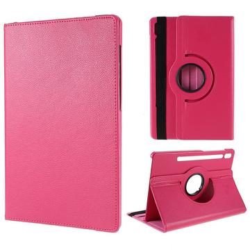 Capa Folio Rotativa 360 Samsung Galaxy Tab S10 FE+ - Rosa choque