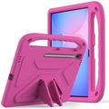 Bolsa Transportadora para Crianças à Prova de Choque para Samsung Galaxy Tab S10 FE+ - Cor-de-Rosa Forte