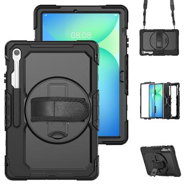 Capa híbrida Tech-Protect Solid360 com correia e suporte para Samsung Galaxy Tab S10 FE+ - Preto